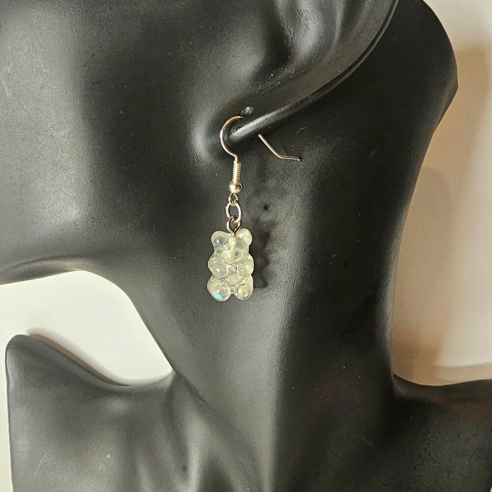 Cute Clear Gummy Bear Earrings-NWT-1.75 inches
